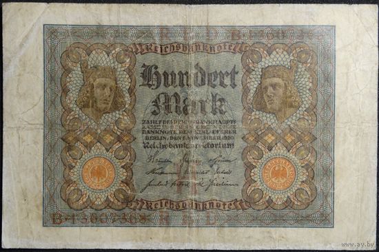100 марок 1920г. Берлин