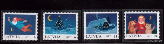 Латвия-1995 (Мих.416-419)  ** , Рождество
