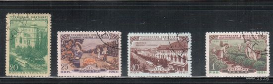 СССР-1951 (Заг.1513-1516)   гаш. ( клеем), Грузия