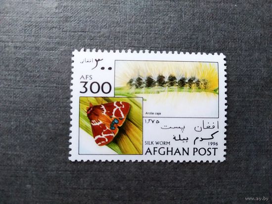 Марка Афганистан 1996 год Бабочки и гусеницы