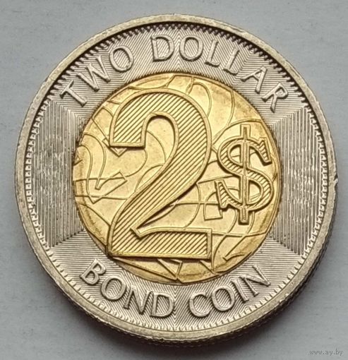 Зимбабве 2 доллара 2018 г.