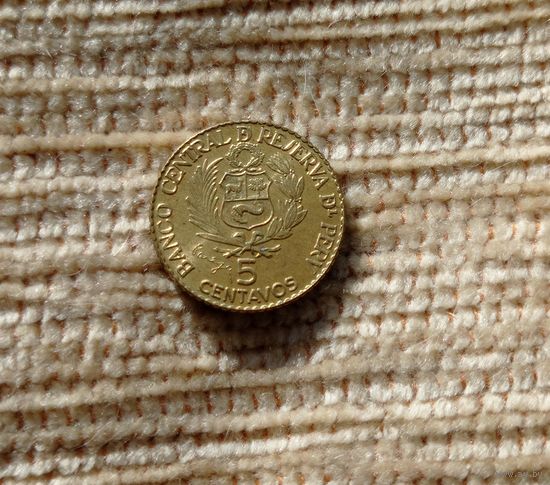 Werty71 Перу 5 сентаво 1965 400 лет монетного двора Лимы Редкая