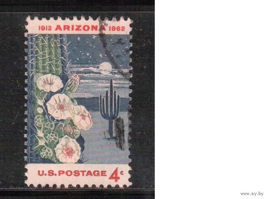 США-1962, (Мих.819) , гаш. ,Штат Аризона, Цветы (одиночка)