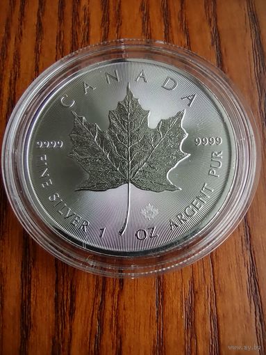 5 долларов Канада 2022 инвестиционная унция серебра