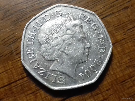 Великобритания 50 пенсов 2004