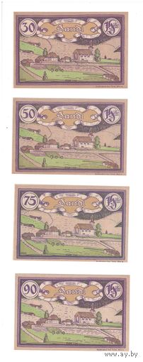 Австрия Зандль комплект из 4 нотгельдов 1920 года. Состояние UNC!