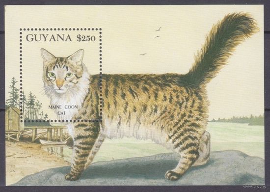 1992 Гайана 3953/B198 Кошки 5,00 евро