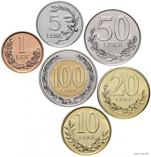 Албания НАБОР 6 монет 2000-2018