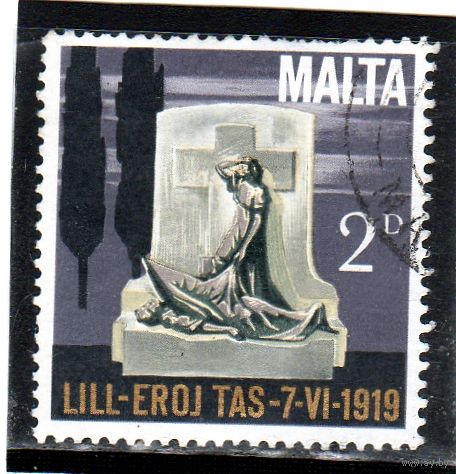 Мальта. Mi:MT 393. Памятник 1919 года Серия: 5-я годовщина независимости. 1969.
