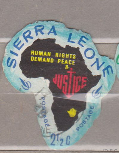 Авиапочта - Год прав человека - Родезия Карта Сьерра-Леоне 1968 год   лот 11