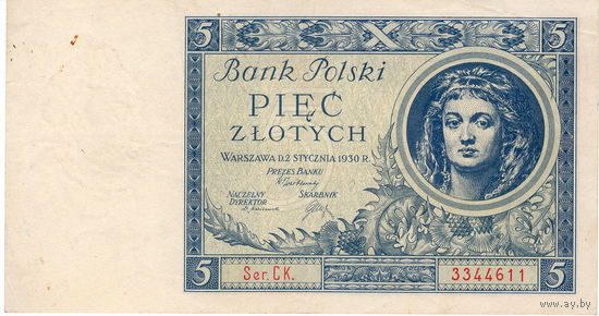 Польша, 5 злотых,1930 г.
