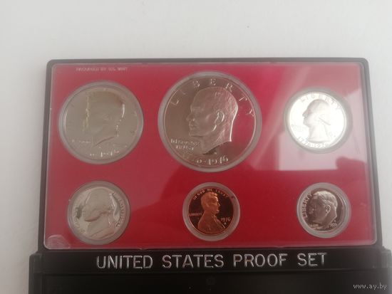 1 доллар 1976 S, Колокол Свободы [США]; набор монет 1с-1д;