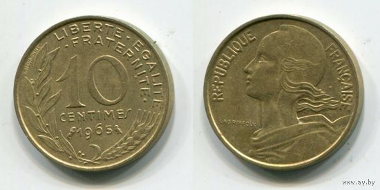 Франция. 10 сантимов (1965)
