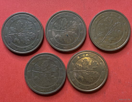Германия 2 евроцента - 2002 ADFGJ