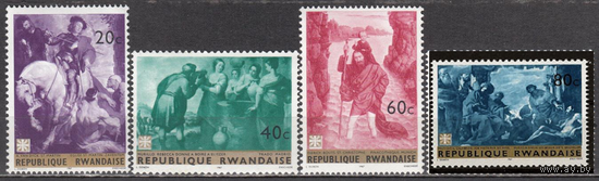 Руанда 1967 живопись 15-17 веков Mi218-221 MNH Религия