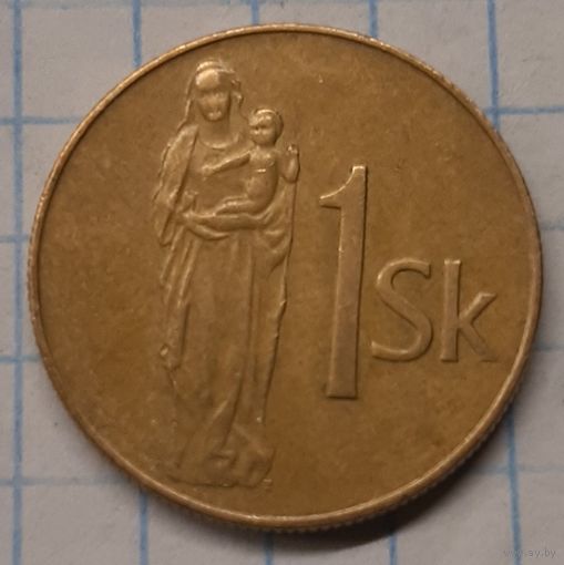 Словакия 1 крона 1993г. km12