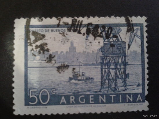 Аргентина 1954 Корабль и катер