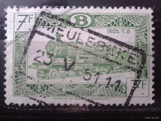 Бельгия 1949 Паровоз 7 франков