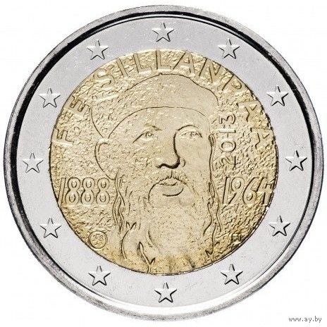 2 евро Финляндия 2013 125 лет со дня рождения Франса Эмиля Силланпяя