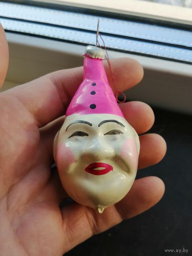 Елочная игрушка голова клоуна