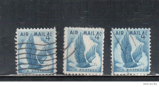 США-1954, (Мих.680), гаш.  , Авиапочта, Фауна, Орел, цена за 1 м на выбор
