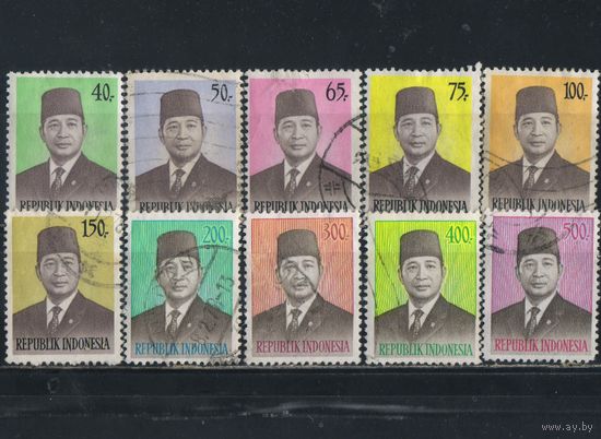 Индонезия Респ 1974-76 Сухарто Стандарт Полная #780-5,846-9