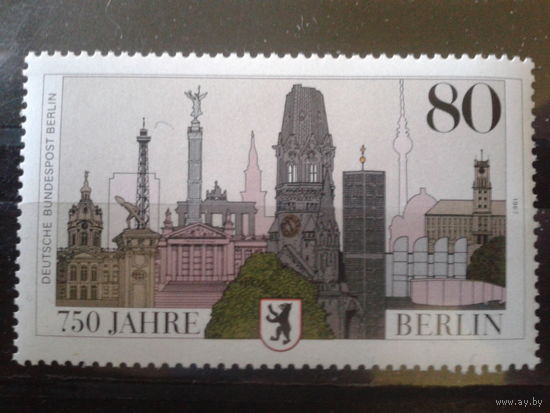 Берлин 1987 750 лет Берлину, герб Михель-2,4 евро