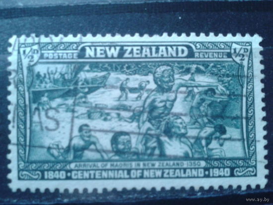 Новая Зеландия 1940 Прибытие маори в Новую Зеландию - 100 лет