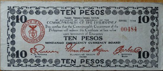 Филиппины 10 песо 1944 г. Р.S527