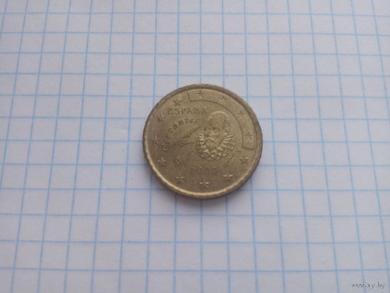 50 евро центов 2000 год Испания