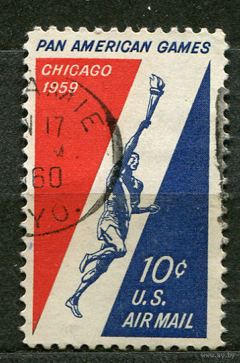 Спорт. Панамериканские игры. США. 1959. Полная серия 1 марка