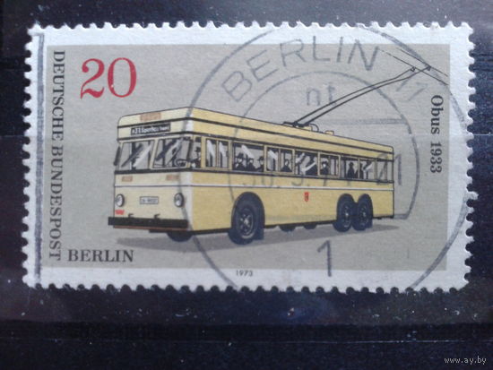 Берлин 1973 троллейбус Михель-0,4 евро гаш.