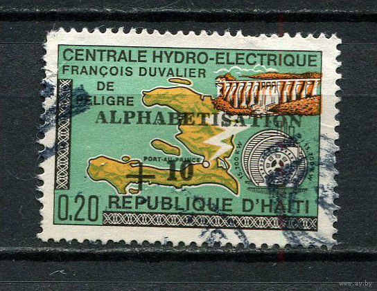 Гаити - 1971 - Надпечатка ALPHABETISATION 20+10 - [Mi.53z] - 1 марка. Гашеная.  (Лот 18CQ)