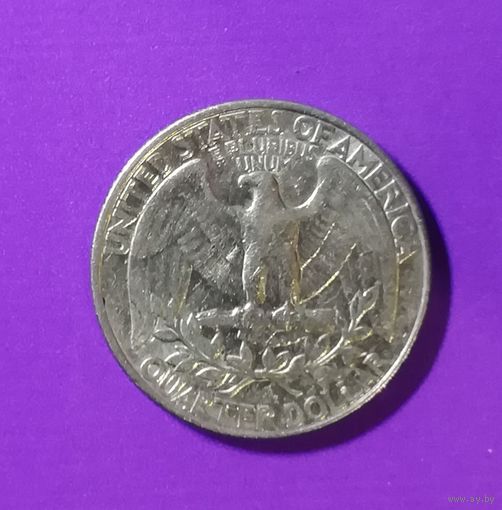 25 центов квотер 1989 г