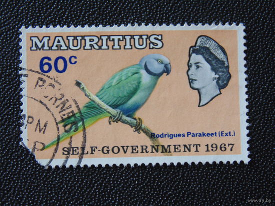 Маврикий 1967 г. Птицы. Надпечатка.