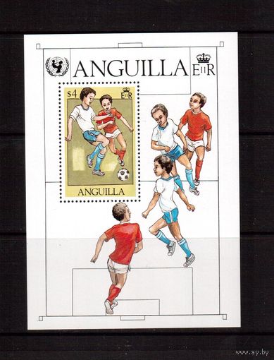 Ангилья-1981,(Мих.Бл.39)  ** , Спорт,  футбол