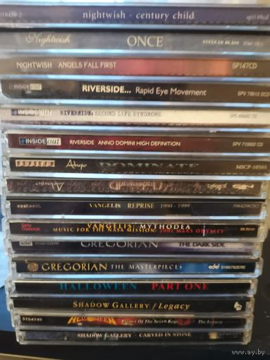 16pcs audio CDs Albums  NIGHTWISH RIVERSIDE VANGELIS GREGORIAN 8р за диск