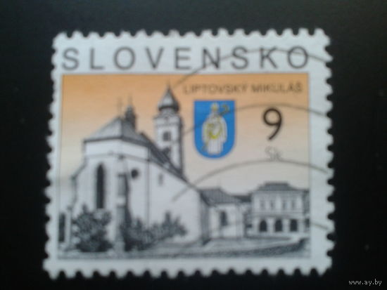 Словакия 2004 кирха св. Николая, герб города