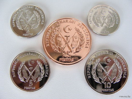 Западная Сахара. Набор из 5-ти монет 1-2-5-10-25 песет 2018 год