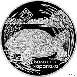 1 рубль Болотная черепаха средняя Припять 2010