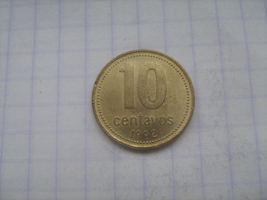 Аргентина 10 центавос 1992г (chili).km107