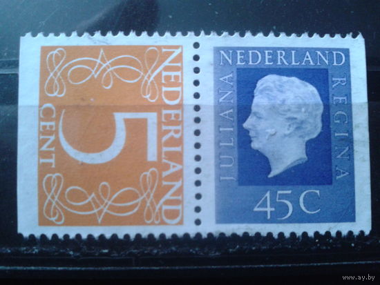 Нидерланды 1972 Королева Юлиана, сцепка из буклета