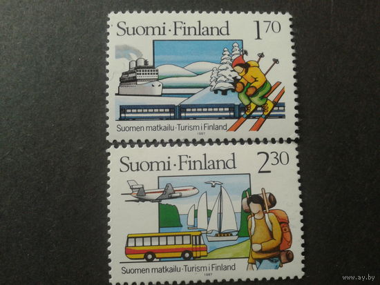 Финляндия 1987 туризм, спорт и транспорт полная серия