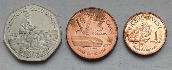 Гайана 1, 5, 10 долларов 2002-2008 гг.