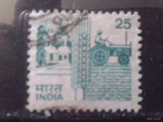 Индия 1985 Стандарт, трактор, злаки
