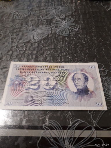 ШВЕЙЦАРИЯ 20 франков 1969 год