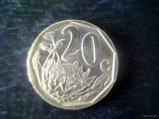 Монеты.Африка.ЮАР 20 Центов 2004.