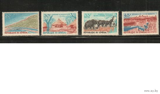 Сенегал-1969 (Мих.411-414) ,  ** , Туризм, Фауна (полная серия)