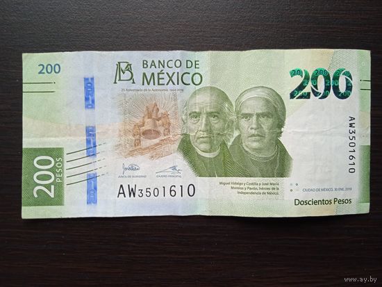 Мексика 200 песо 2019 г.