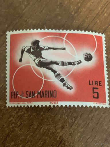 Сан Марино 1963. Олимпиада Токио-1964. Футбол. Марка из серии